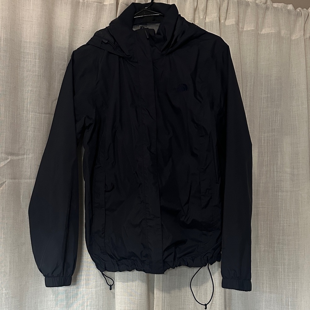 The North Face Dark Blue waterproof wide proof hooded jacket